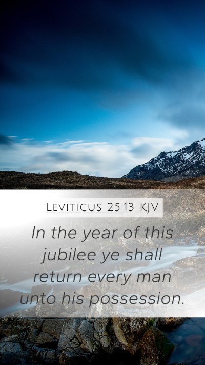 Leviticus 25:13 KJV Bible Verse Image