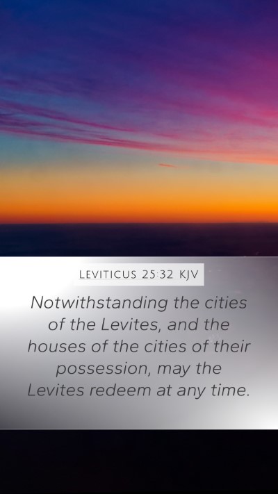 Leviticus 25:32 KJV Bible Verse Image