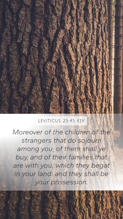 Leviticus 25:45 KJV Mobile Phone Wallpaper - Moreover of the children of the strangers that do - Mobile Bible Verse Wallpaper