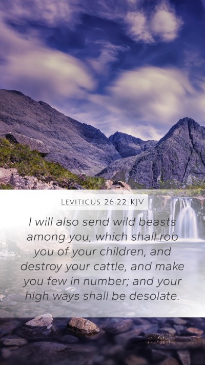Leviticus 26:22 KJV Bible Verse Image