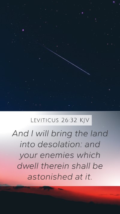 Leviticus 26:32 KJV Bible Verse Image