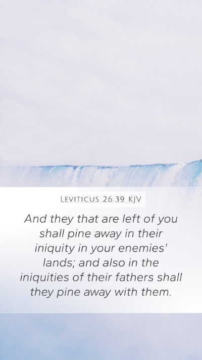 Leviticus 26:39 KJV Bible Verse Image