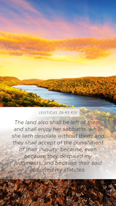 Leviticus 26:43 KJV Bible Verse Image