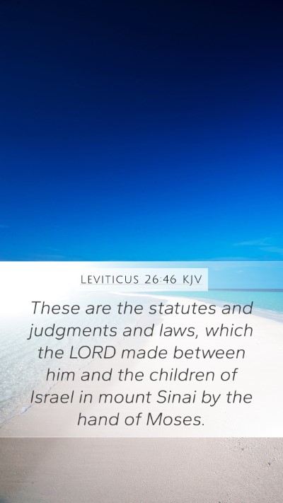 Leviticus 26:46 KJV Bible Verse Image