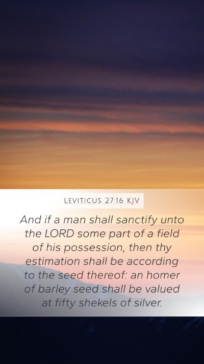 Leviticus 27:16 KJV Bible Verse Image