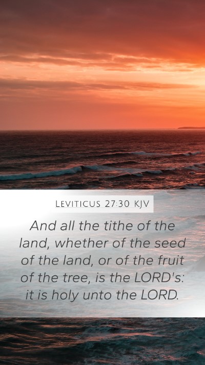 Leviticus 27:30 KJV Bible Verse Image