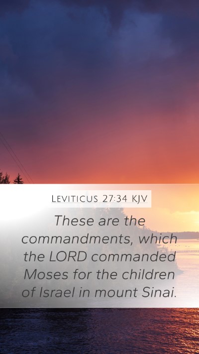 Leviticus 27:34 KJV Bible Verse Image