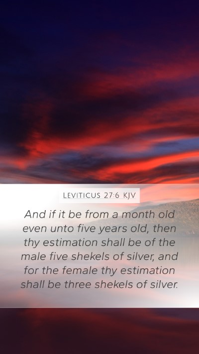 Leviticus 27:6 KJV Bible Verse Image