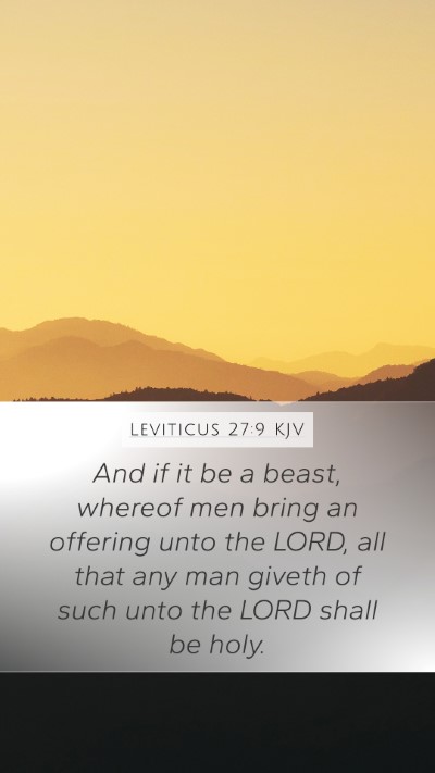 Leviticus 27:9 KJV Bible Verse Image