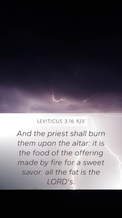 Leviticus 3:16 KJV Bible Verse Image