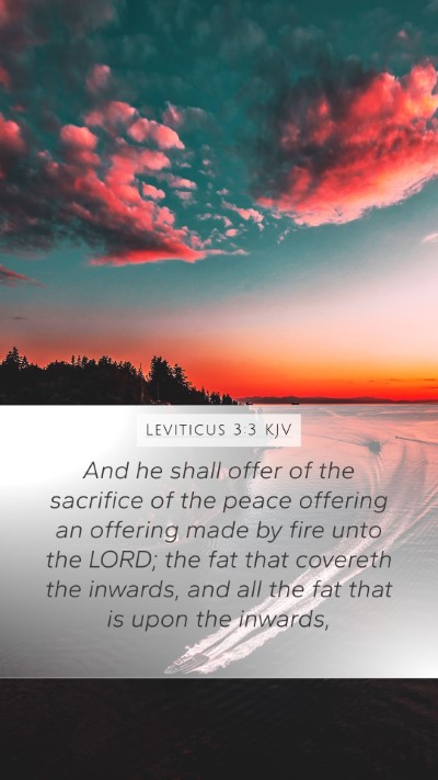 Leviticus 3:3 KJV Bible Verse Image