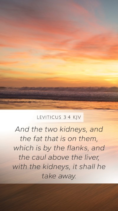 Leviticus 3:4 KJV Bible Verse Image