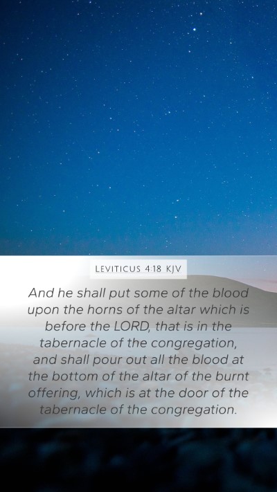 Leviticus 4:18 KJV Bible Verse Image