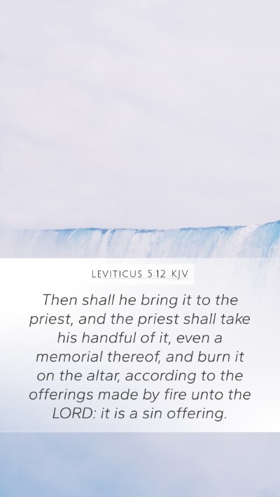 Leviticus 5:12 KJV Bible Verse Image
