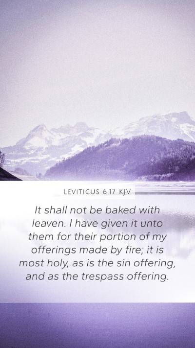 Leviticus 6:17 KJV Bible Verse Image