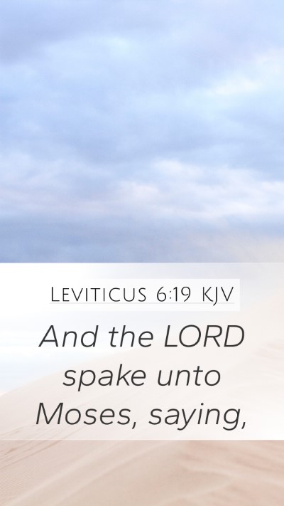 Leviticus 6:19 KJV Bible Verse Image