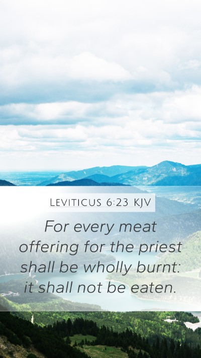 Leviticus 6:23 KJV Mobile Phone Wallpaper - For every meat offering for the priest shall be - Mobile Bible Verse Wallpaper