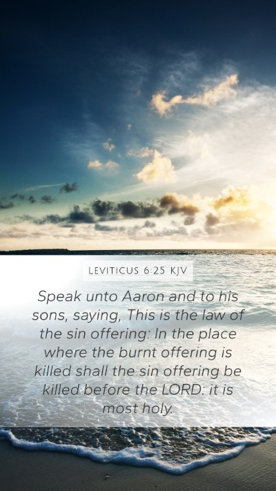 Leviticus 6:25 KJV Bible Verse Image