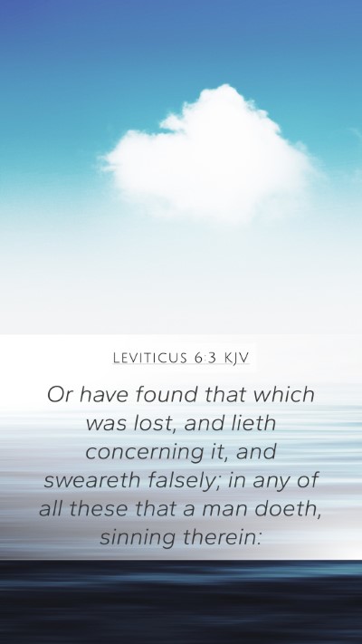 Leviticus 6:3 KJV Bible Verse Image