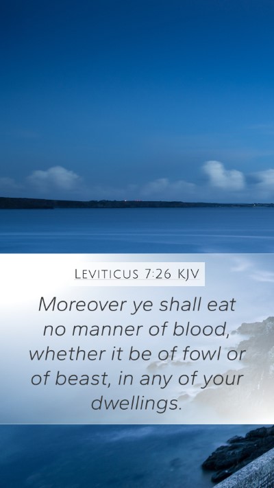 Leviticus 7:26 KJV Bible Verse Image