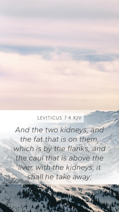Leviticus 7:4 KJV Bible Verse Image