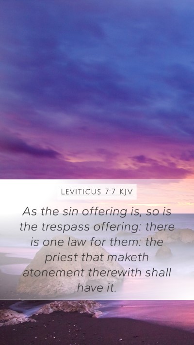 Leviticus 7:7 KJV Bible Verse Image