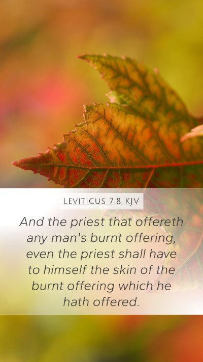 Leviticus 7:8 KJV Bible Verse Image