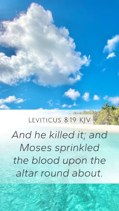 Leviticus 8:19 KJV Bible Verse Image