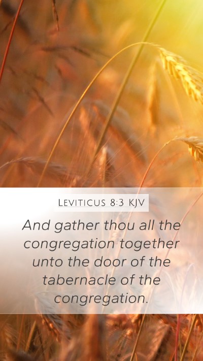 Leviticus 8:3 KJV Bible Verse Image