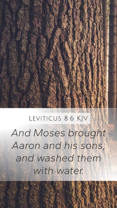 Leviticus 8:6 KJV Bible Verse Image