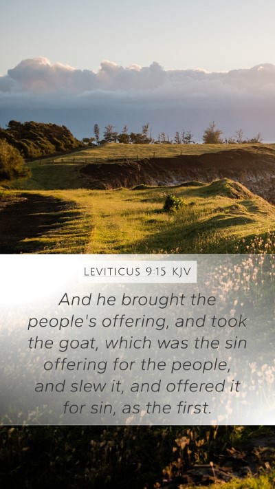 Leviticus 9:15 KJV Bible Verse Image