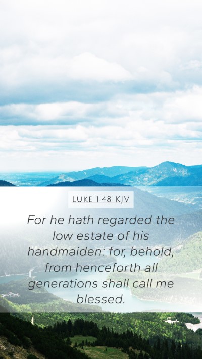 Luke 1:48 KJV Bible Verse Image