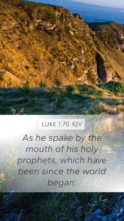 Luke 1:70 KJV Bible Verse Image