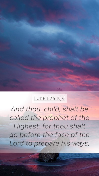 Luke 1:76 KJV Bible Verse Image