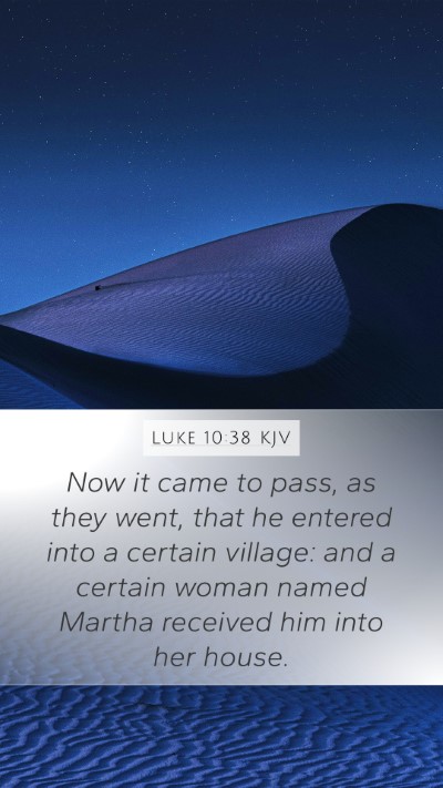 Luke 10:38 KJV Bible Verse Image
