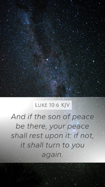 Luke 10:6 KJV Bible Verse Image