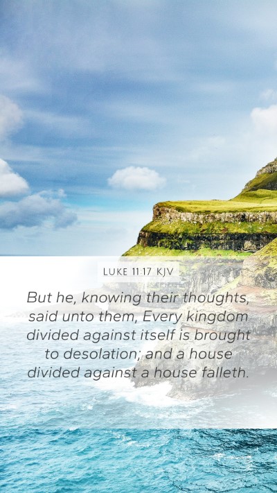 Luke 11:17 KJV Bible Verse Image