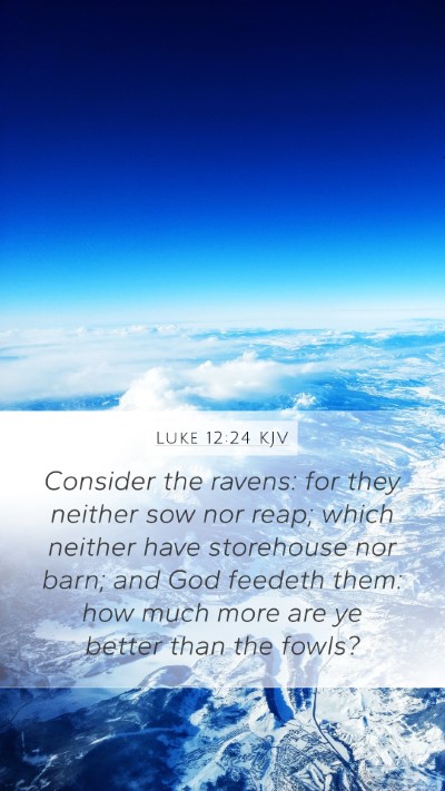 Luke 12:24 KJV Bible Verse Image