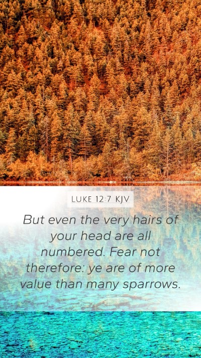 Luke 12:7 KJV Bible Verse Image