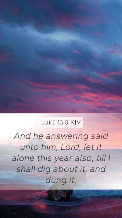 Luke 13:8 KJV Bible Verse Image