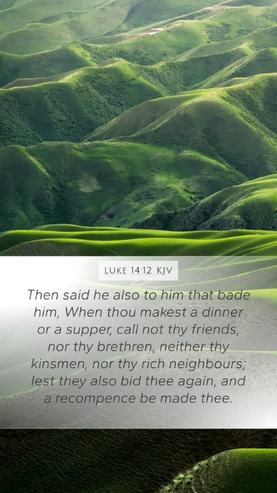 Luke 14:12 KJV Bible Verse Image