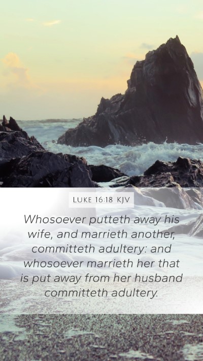Luke 16:18 KJV Bible Verse Image