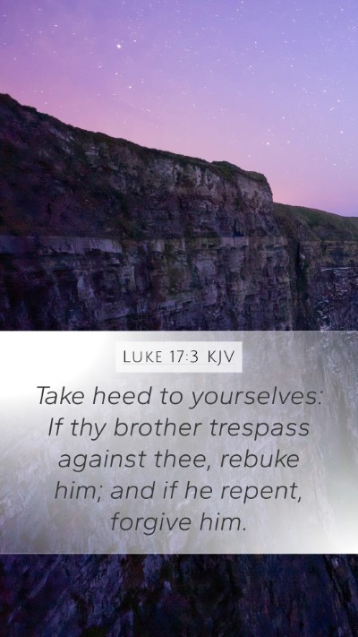 Luke 17:3 KJV Bible Verse Image