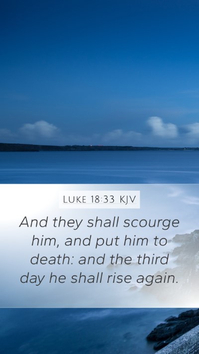 Luke 18:33 KJV Bible Verse Image