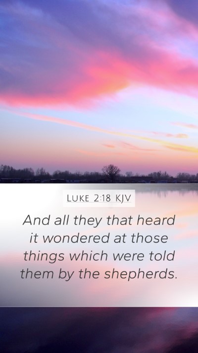 Luke 2:18 KJV Mobile Phone Wallpaper - And all they that heard it wondered at those - Mobile Bible Verse Wallpaper
