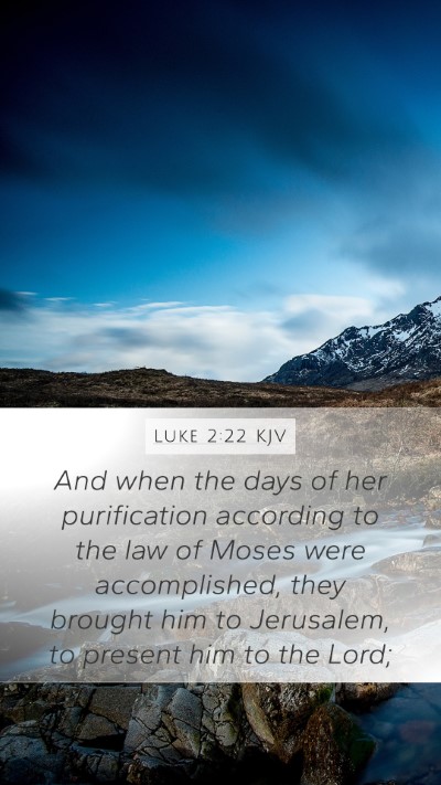 Luke 2:22 KJV Bible Verse Image