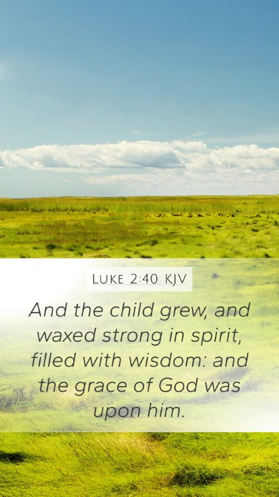 Luke 2:40 KJV Bible Verse Image