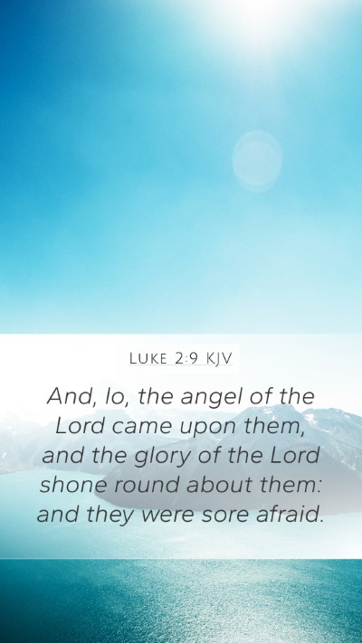 Luke 2:9 KJV Bible Verse Image