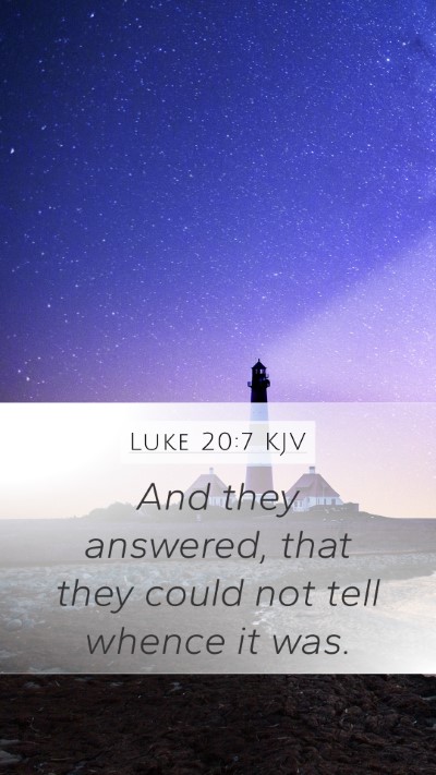 Luke 20:7 KJV Bible Verse Image
