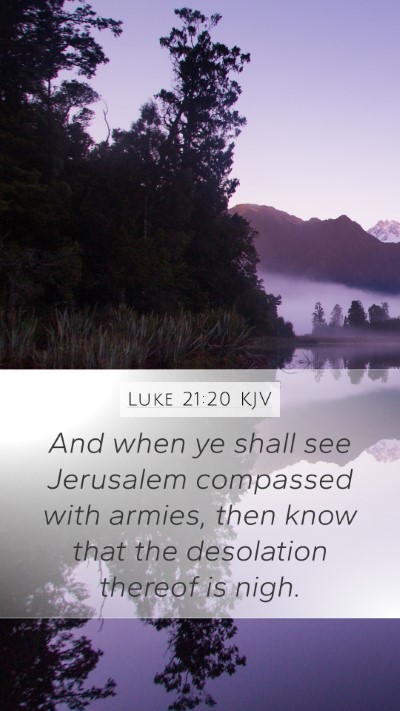 Luke 21:20 KJV Bible Verse Image